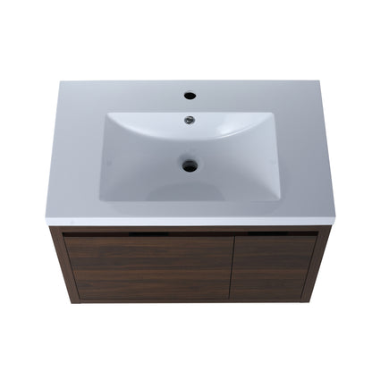 Single Sink Bathroom Vanity,Wall Mounting 30 Inch,30 X 18