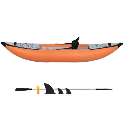 Inflatable Kayak Set with Paddle & Air Pump, Portable Recreational Touring Kayak Foldable Fishing Touring Kayaks, 1 Person