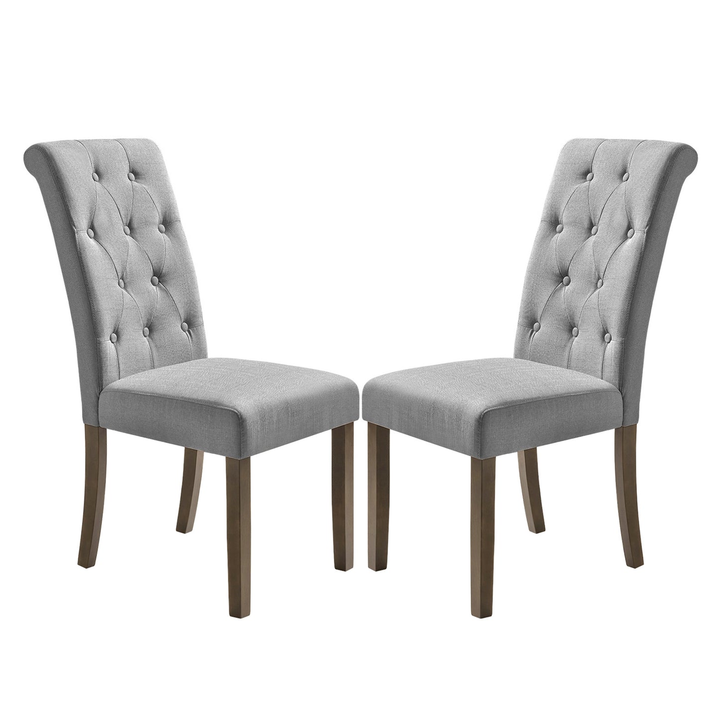 Orisfur. Aristocratic Style Dining Chair Noble and Elegant Solid Wood Tufted Dining Chair Dining Room Set (Set of 2)