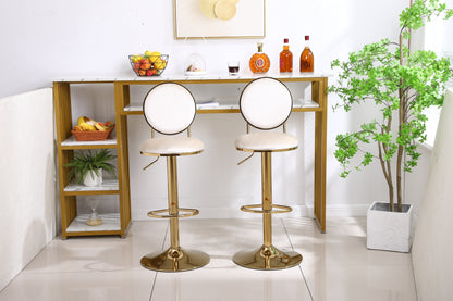 Bar Stools with Back and Footrest Counter Height Dining Chairs  2pcs/ctn