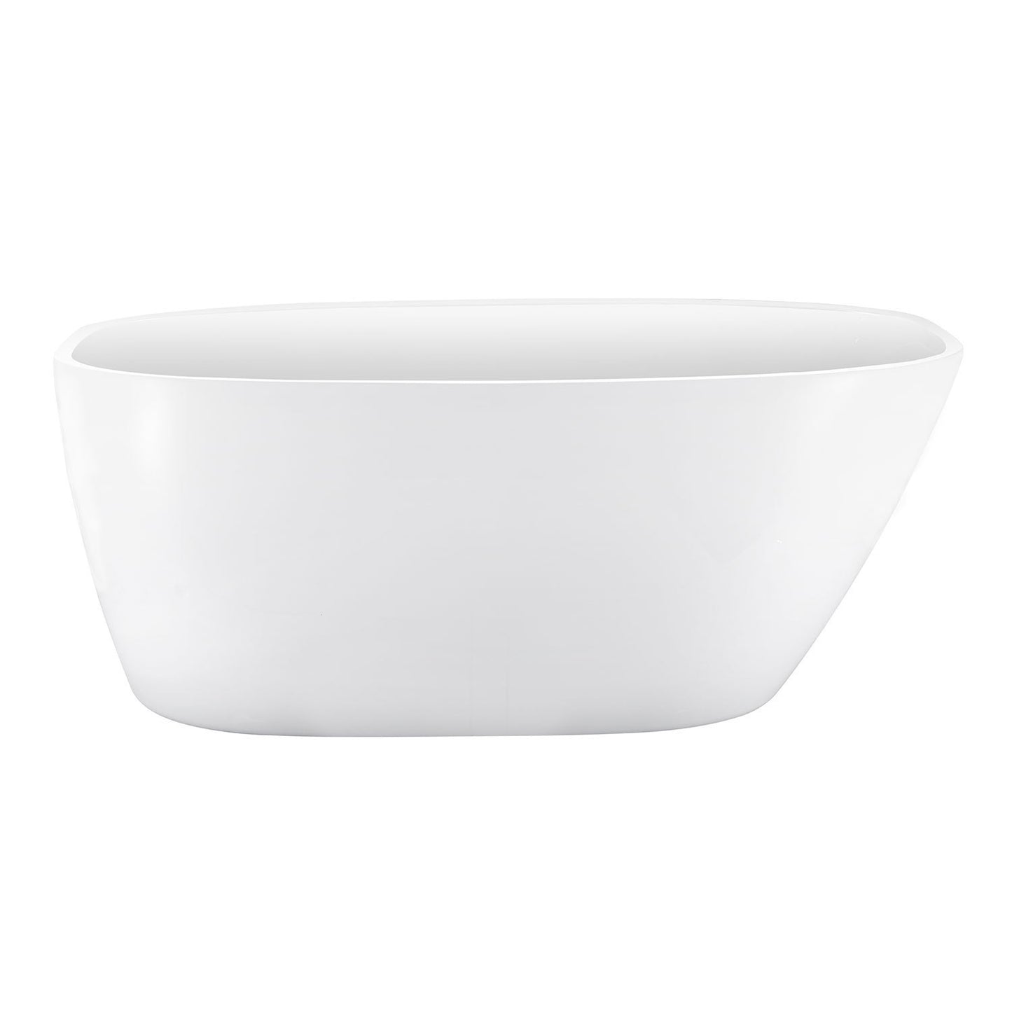 63" 100% Acrylic Freestanding Bathtub，Contemporary Soaking Tub，white Bathtub