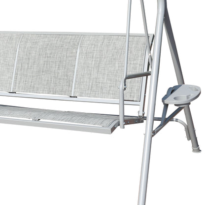 Outdoor Yard Textilene Swing Chair , Grey