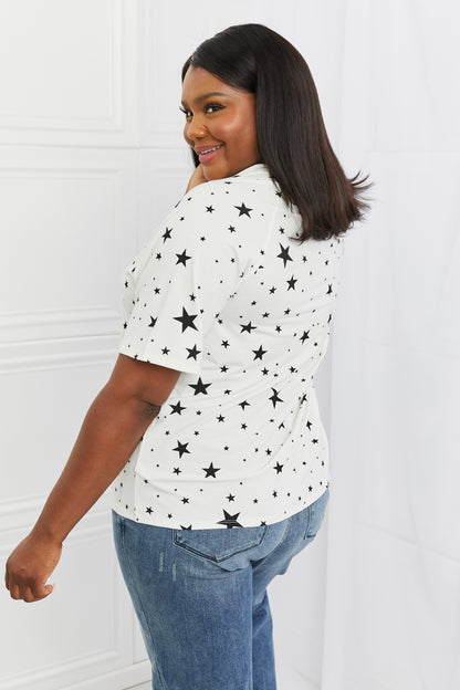 Zenana You're A Star Full Size Patterned T-Shirt