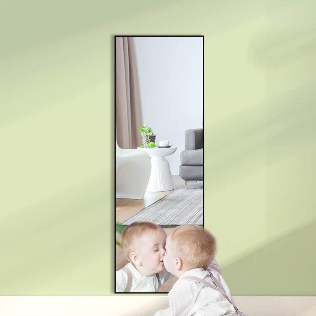 Full Length Mirror Standing Black 65’’x22’’ for Bedroom with Aluminum Frame, Large Full Body Floor Mirror Wall Hanging or Leaning Modern Decor for Dressing, Living Room, Entryway or Dorm