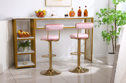 Bar Stools with Back and Footrest Counter Height Dining Chairs  2pcs/ctn