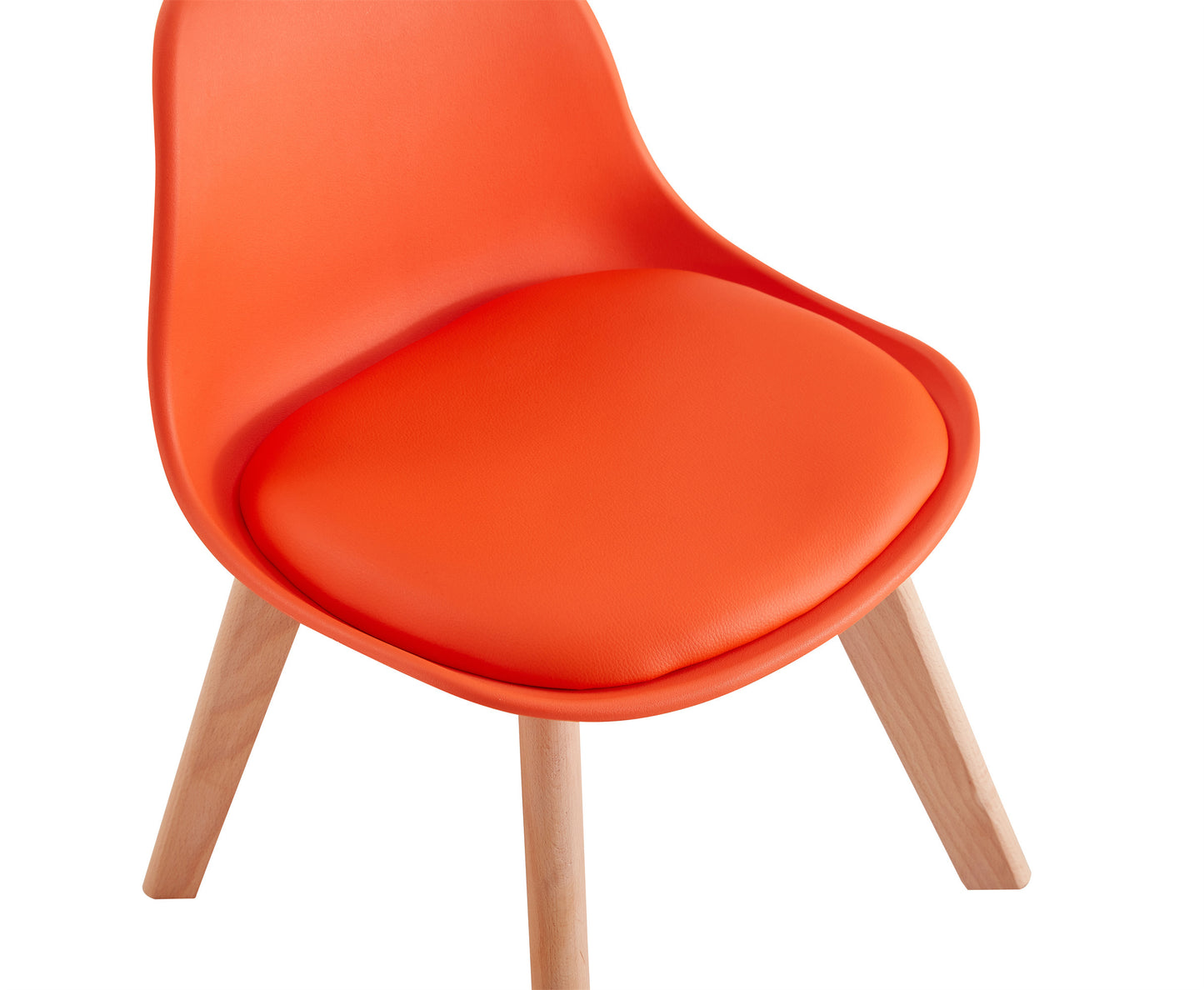 BB chair ,wood leg; pp back with cushion, ORANGE, 2 pcs per set