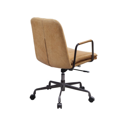 ACME Eclarn Office Chair in Rum Top Grain Leather 93174