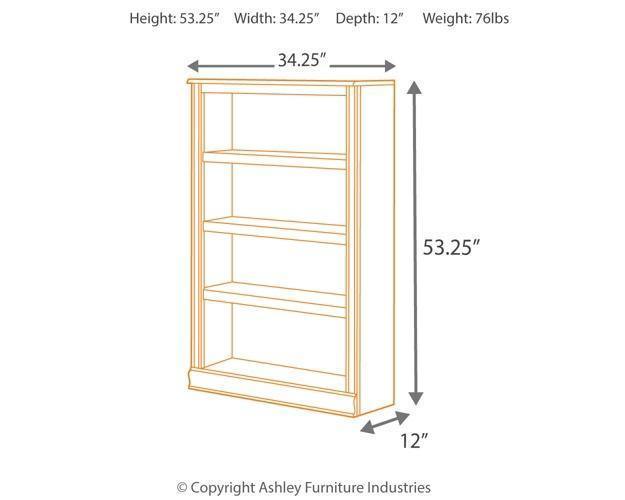 Ashley Hamlyn Medium Brown Traditional 53" Bookcase H527-16