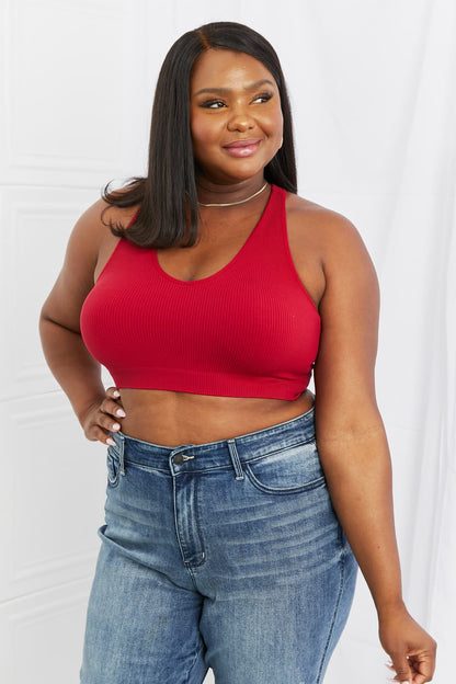 Zenana Adore Me Full Size Racerback Crop Top