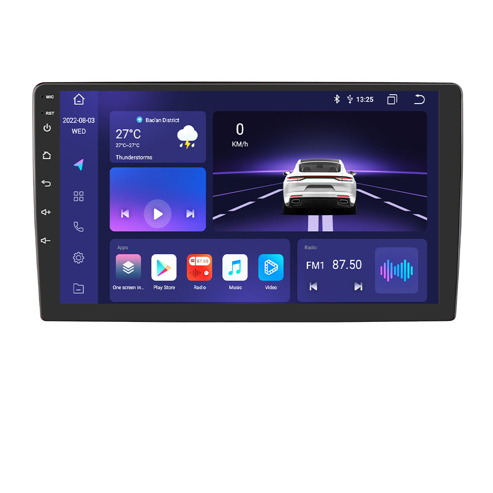 3S Series 10.1 inch Touchscreen Android 12 8Core QLED 1280*720 BT5.0 Car Gps Navigation Stereo Carplay Wifi 4G LTE DSP 3+32GB