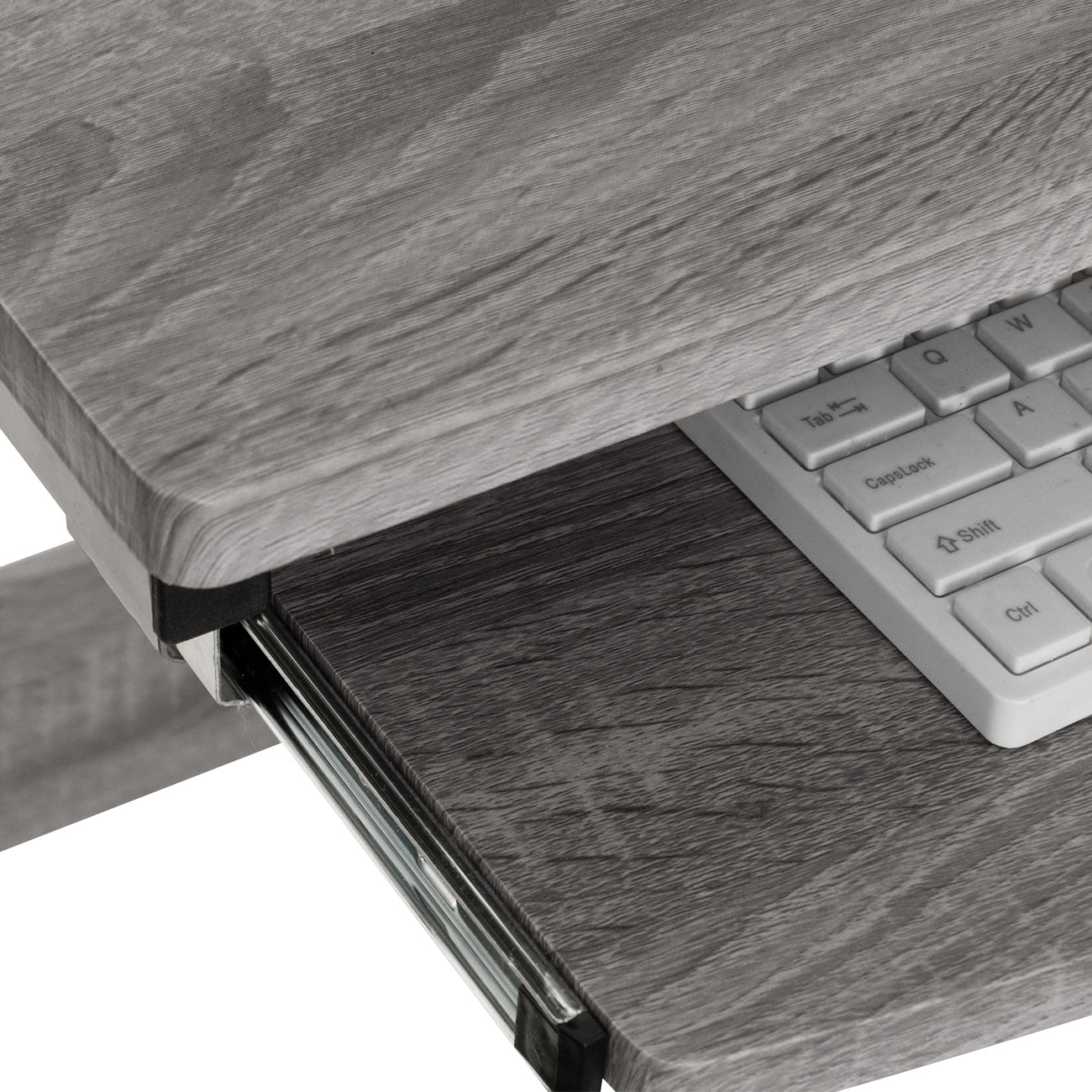 Techni Mobili Complete Computer Workstation Desk, Grey