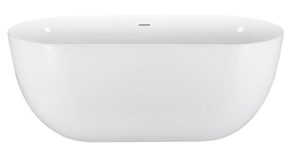 67" 100% Acrylic Freestanding Bathtub，Contemporary Soaking Tub，white Bathtub