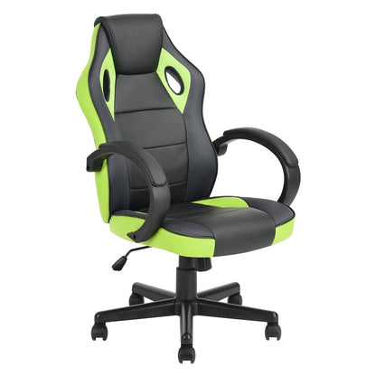 Gaming Office Chair with Fabric Adjustable Swivel, BLACK AND YELLOW