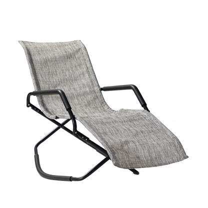 Melas Outdoor Patio 59.7" Long Folding Reclining Single Chaise