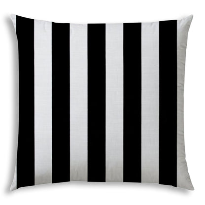 CABANA SMALL Black Indoor/Outdoor Pillow - Sewn Closure