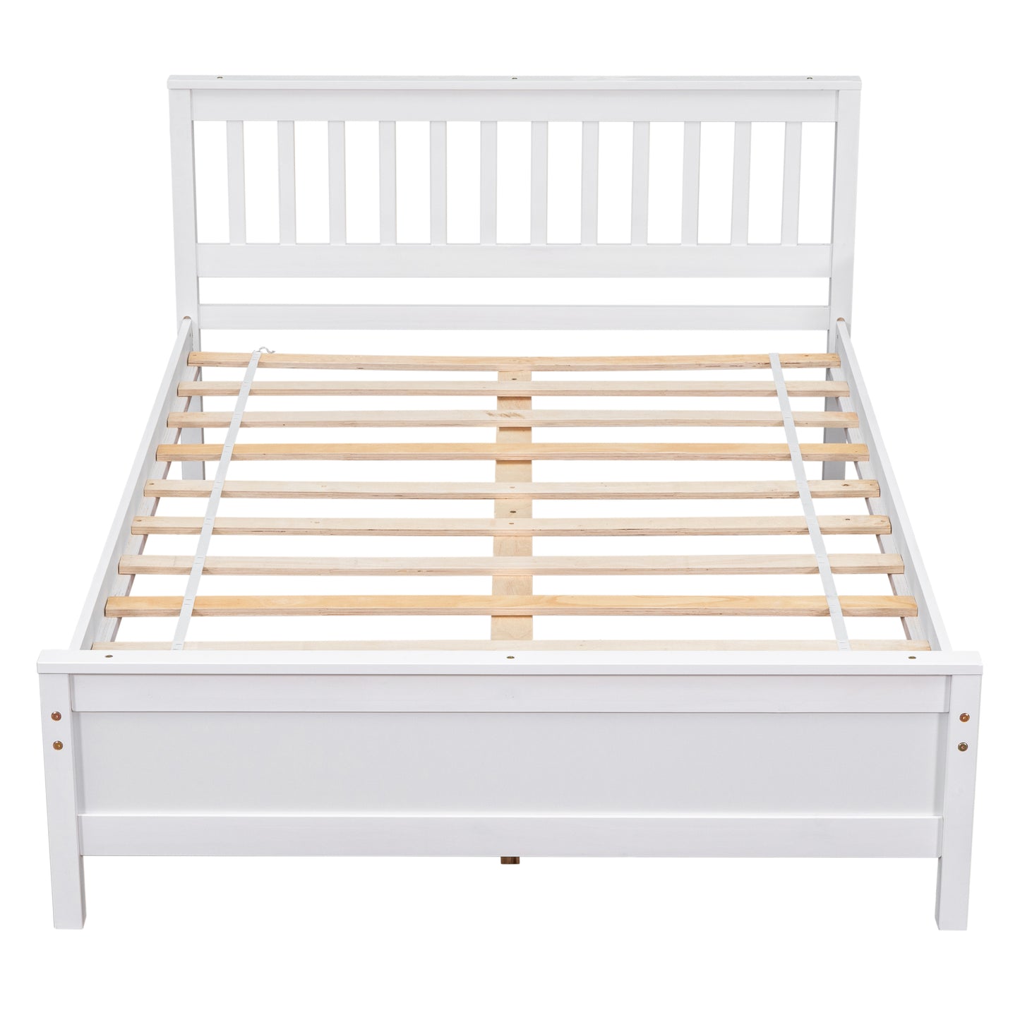 Full Bed with Headboard and Footboard for Kids, Teens, Adults,with a Nightstand ,White