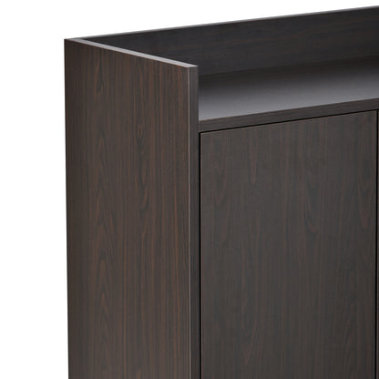 TREXM Modern Sideboard Elegant Buffet Cabinet with Large Storage Space for Dining Room, Entryway (Espresso)