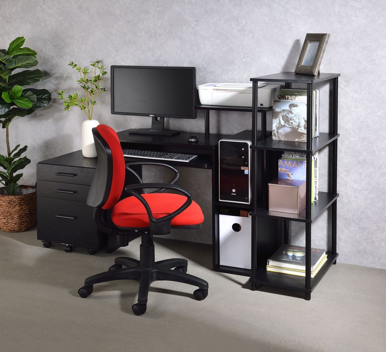 ACME Lyphre Computer Desk, Black Finish 92764