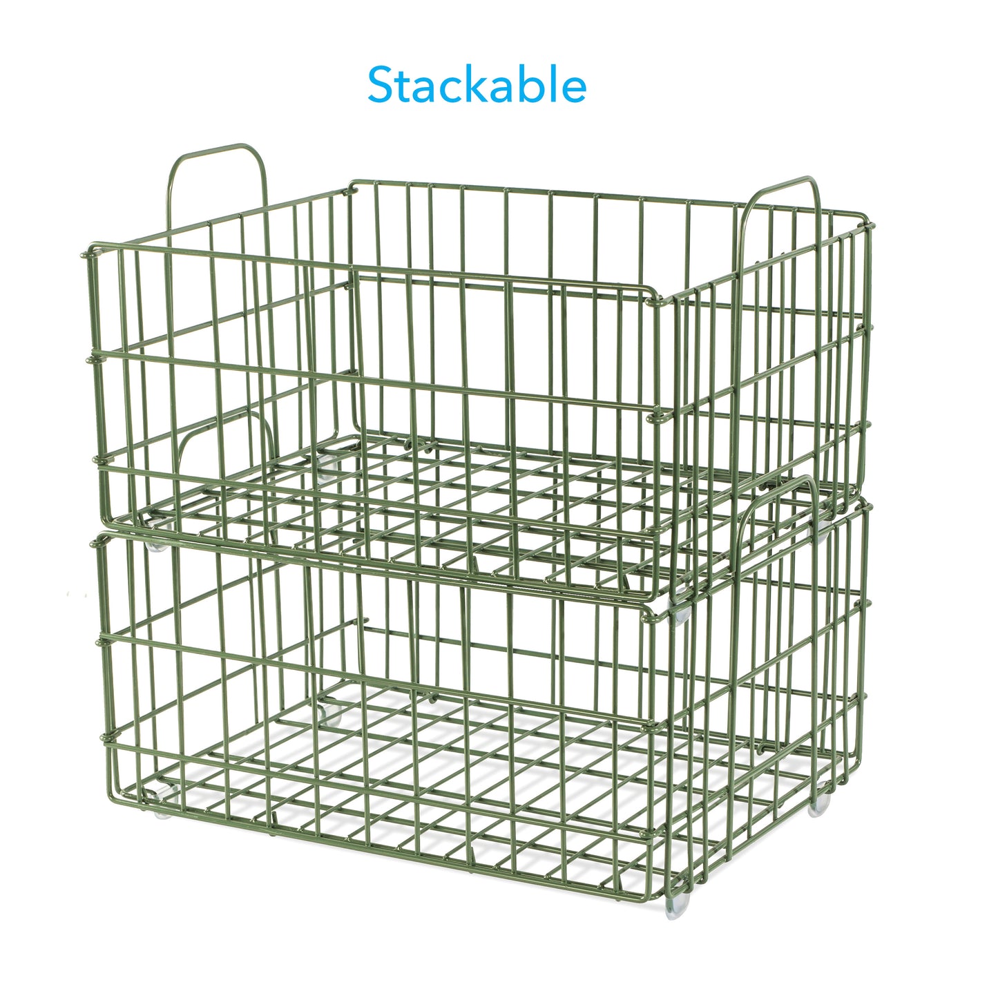 Basket - Wire / Green
