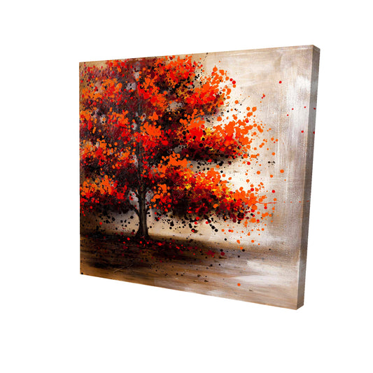 Tree with dotted leaves - 12x12 Print on canvas