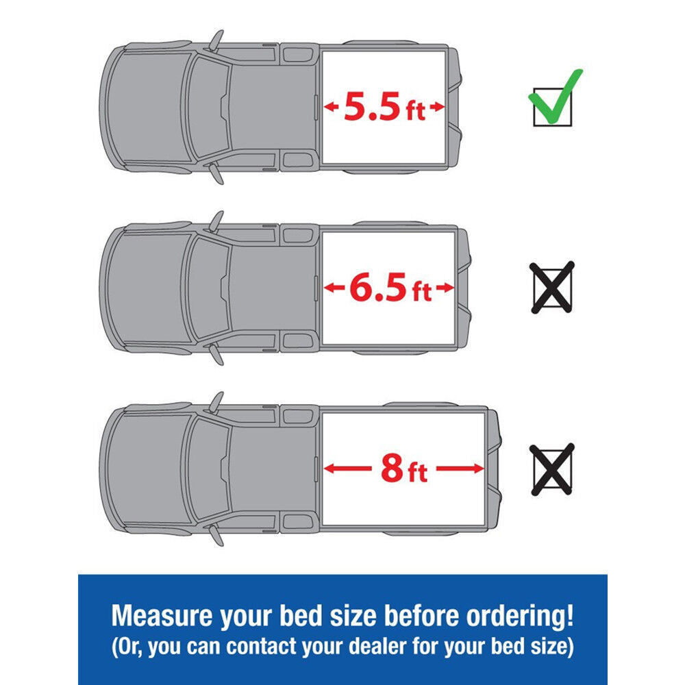 Roll Up Soft Tonneau Cover for 2004-2018 Ford F-150 5.5' Short Bed