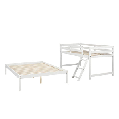 Twin over full bunk bed (White) ( old sku : WF193722AAK ）