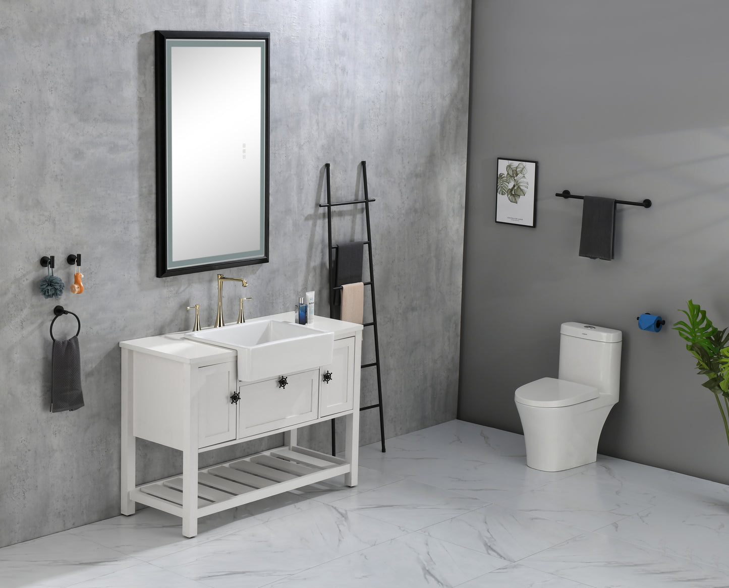 Bathroom Vanities Without Tops 48 in. W x 20-1/2 in. D Bathroom Vanity Cabinet Only in White