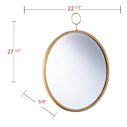 Lorena Decorative Wall Mirror – Antique Bronze