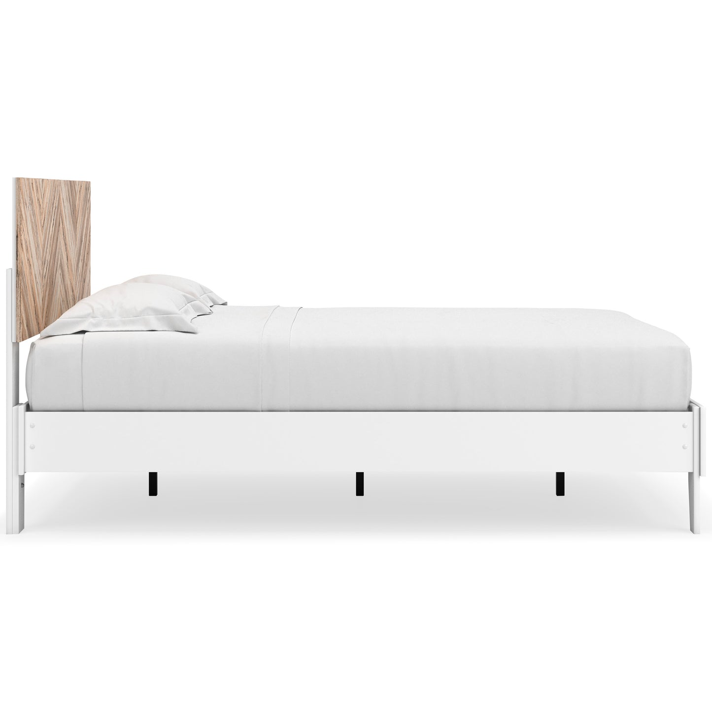 Ashley Piperton Brown/White Contemporary Full Panel Platform Bed EB1221B4