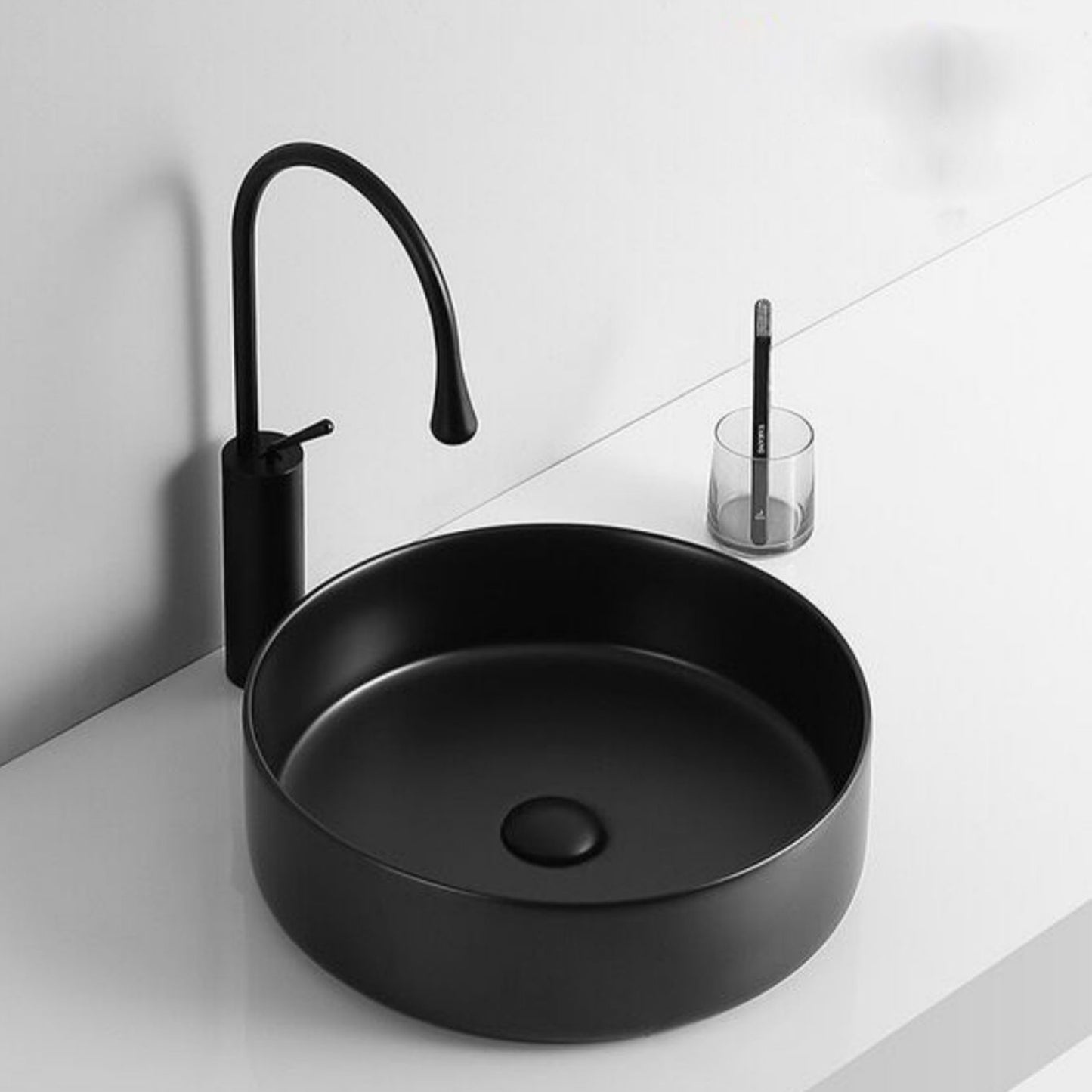 Ceramic Circular Vessel Bathroom Sink