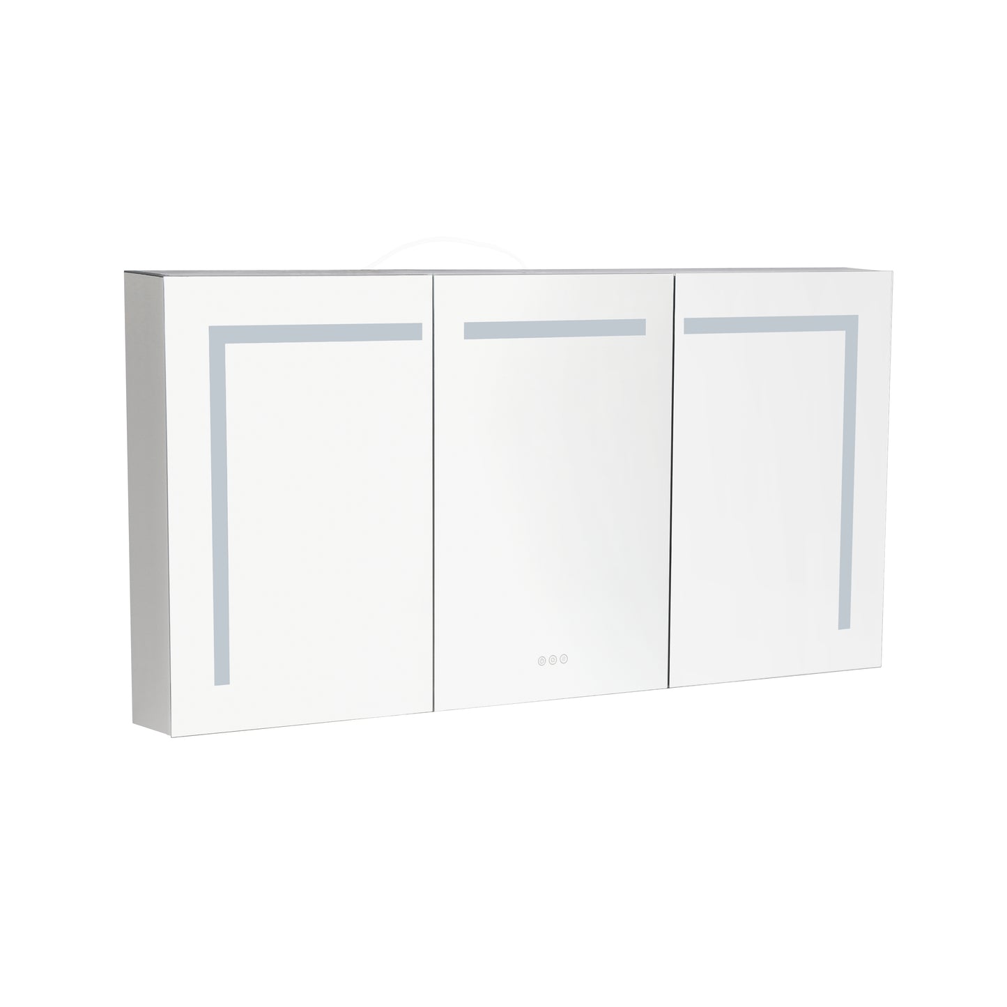 60in. W x 36 in. H LED Large Rectangular  Aluminum Alloy Surface Mount Medicine Cabinet with Mirror