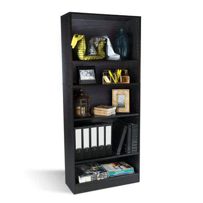 Oskar 5 Shelf Bookcase Espresso