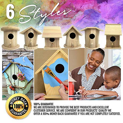 PIXISS Wooden Birdhouse - Choose From 6 Styles by Pixiss