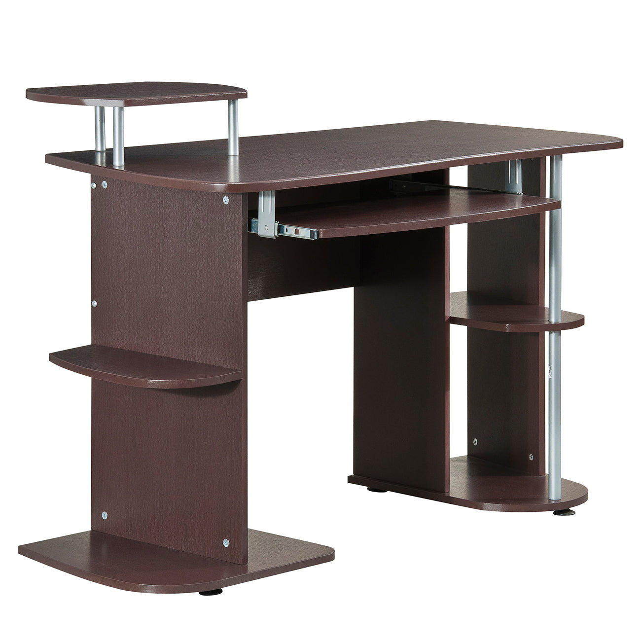 Techni Mobili Complete Computer Workstation Desk With Storage, Chocolate