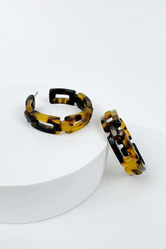 ACETATE HOOP EARRINGS