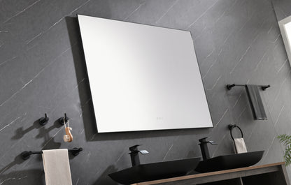 Super Bright Led Bathroom Mirror with Lights, Metal Frame Mirror Wall Mounted Lighted Vanity Mirrors for Wall, Anti Fog Dimmable Led Mirror for Makeup, Horizontal/Verti  \\\\nGun Gray Metal