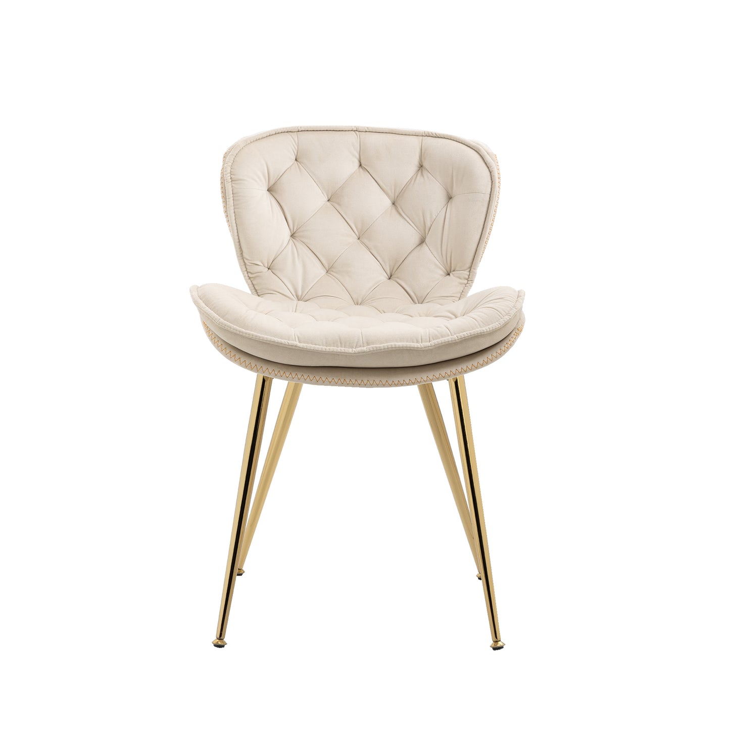 COOLMORE  Owen Collection Modern | Contemporary Velvet Upholstered Dining Chair with Polished Gold Legs, Set of 2