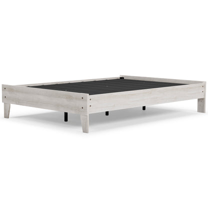 Ashley Shawburn White Washed Casual Full Platform Bed EB4121-112