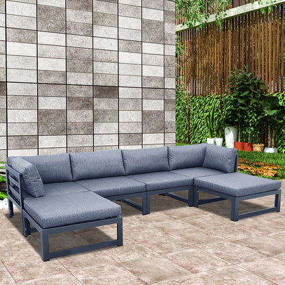 Outdoor sofa 4 pieces+2 ottomans