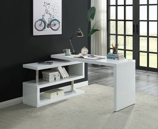 ACME Buck II Writing Desk, White Finish OF00017