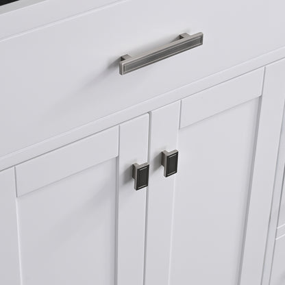 48 Inch Bathroom Storage Cabinet with Two Doors and Drawers in White, Vanity Base only