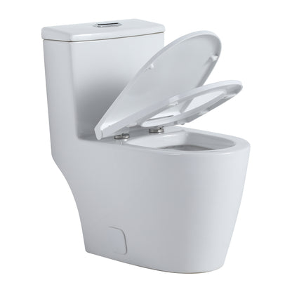 Ceramic One Piece Toilet 27 Inch Length With Soft Close Seat(G-lemon SKU:BTC137MOWH)