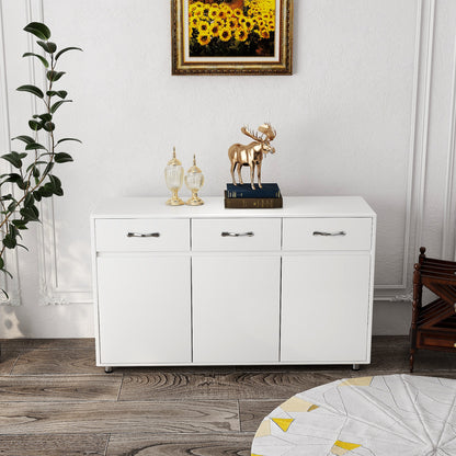 Three Doors Side Table-white