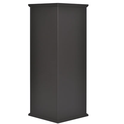 Freestanding Bathroom Cabinet with Glass Door, Corner Storage Cabinet for Bathroom, Living Room and Kitchen, MDF Board with Painted Finish, Black Brown