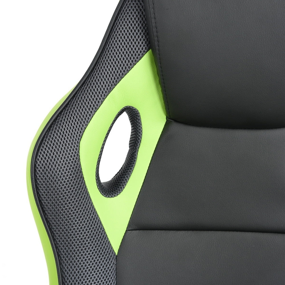 Gaming Office Chair with Fabric Adjustable Swivel, BLACK AND YELLOW