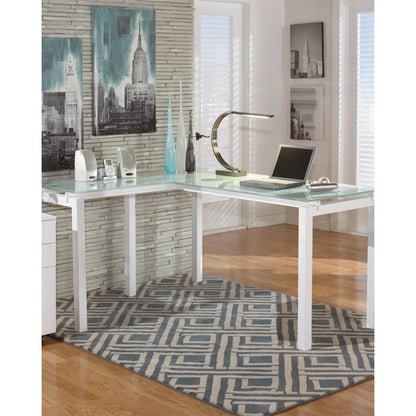 Ashley Contemporary Baraga Home Office L-Desk H410-24