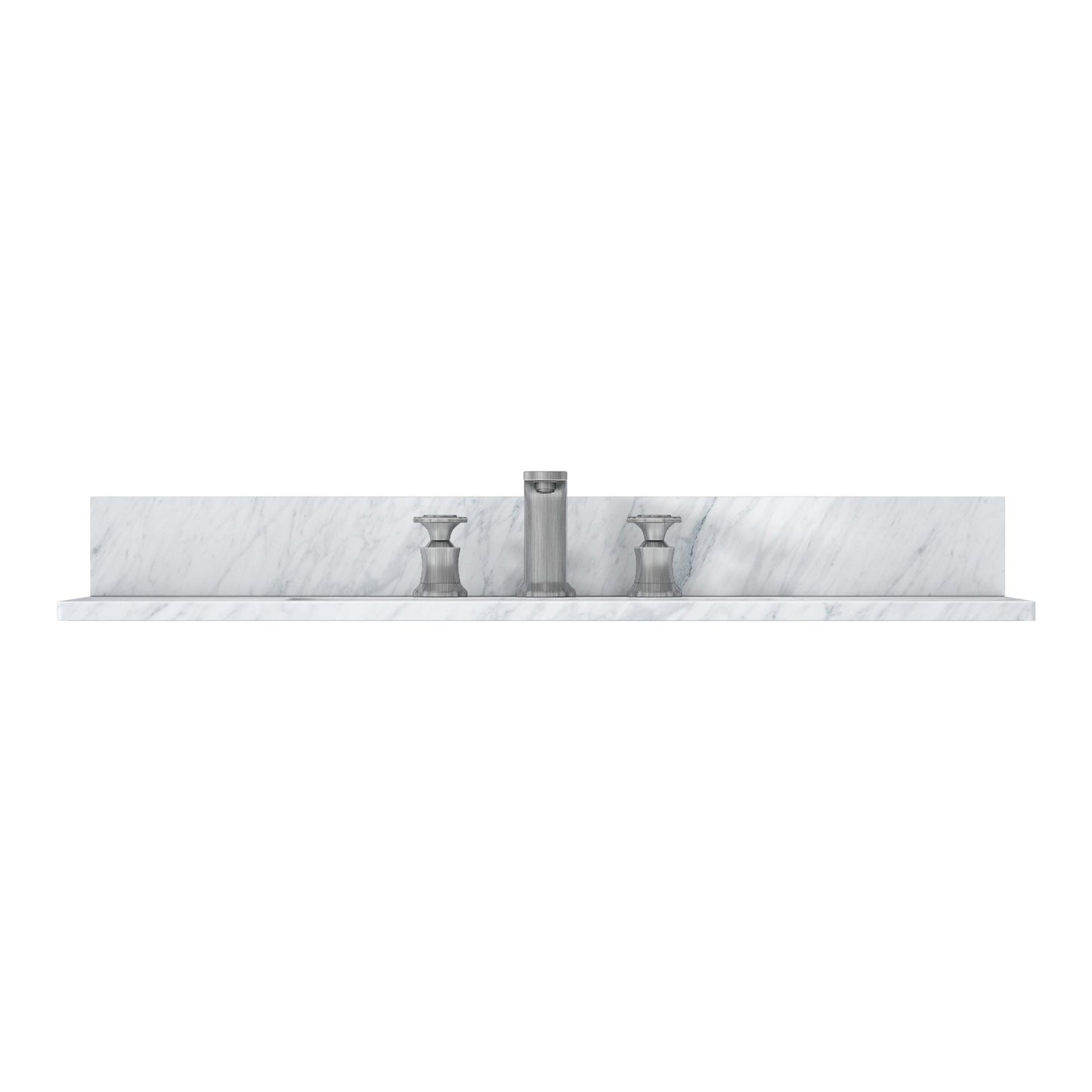 Bathroom Vanity Top37 "x 22" natural stone   Carrara white natural marble, CUPC ceramic sink and three-hole faucet hole with backsplash