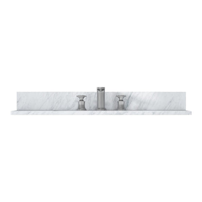 Bathroom Vanity Top37 "x 22" natural stone   Carrara white natural marble, CUPC ceramic sink and three-hole faucet hole with backsplash