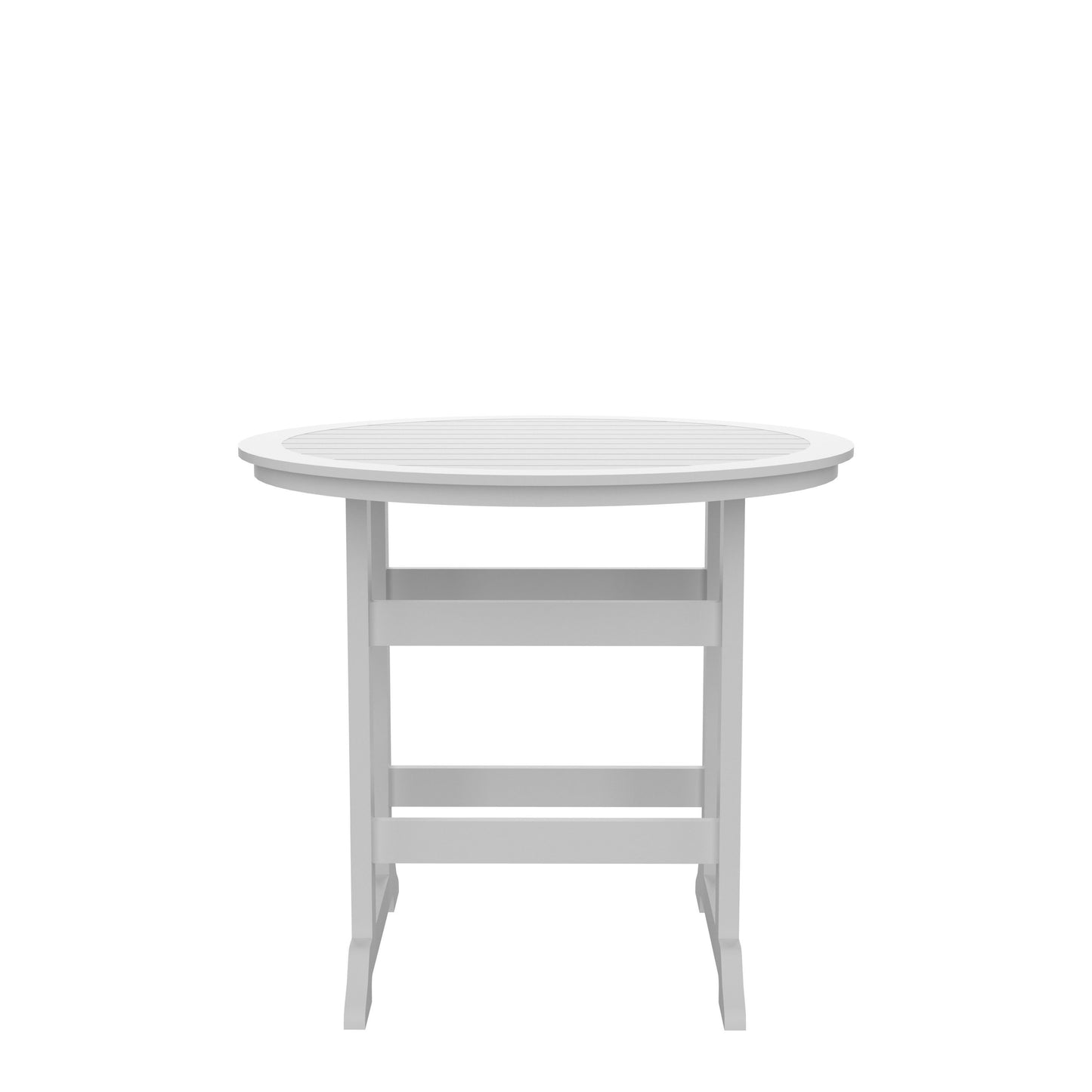 HDPE Bar Table, Dining Table, Patio Bar Set ,Counter Height Table For Outdoor White + Gray