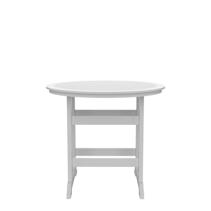 HDPE Bar Table, Dining Table, Patio Bar Set ,Counter Height Table For Outdoor White + Gray